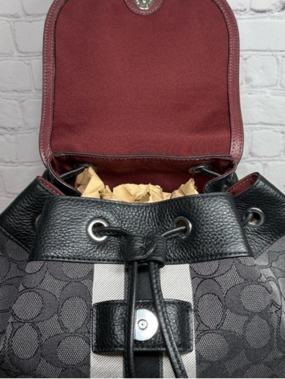 Coach Dempsey Backpack in Signature Jacquard Canvas Pebbled Leather MSRP 450 NWT - Picture 14 of 14
